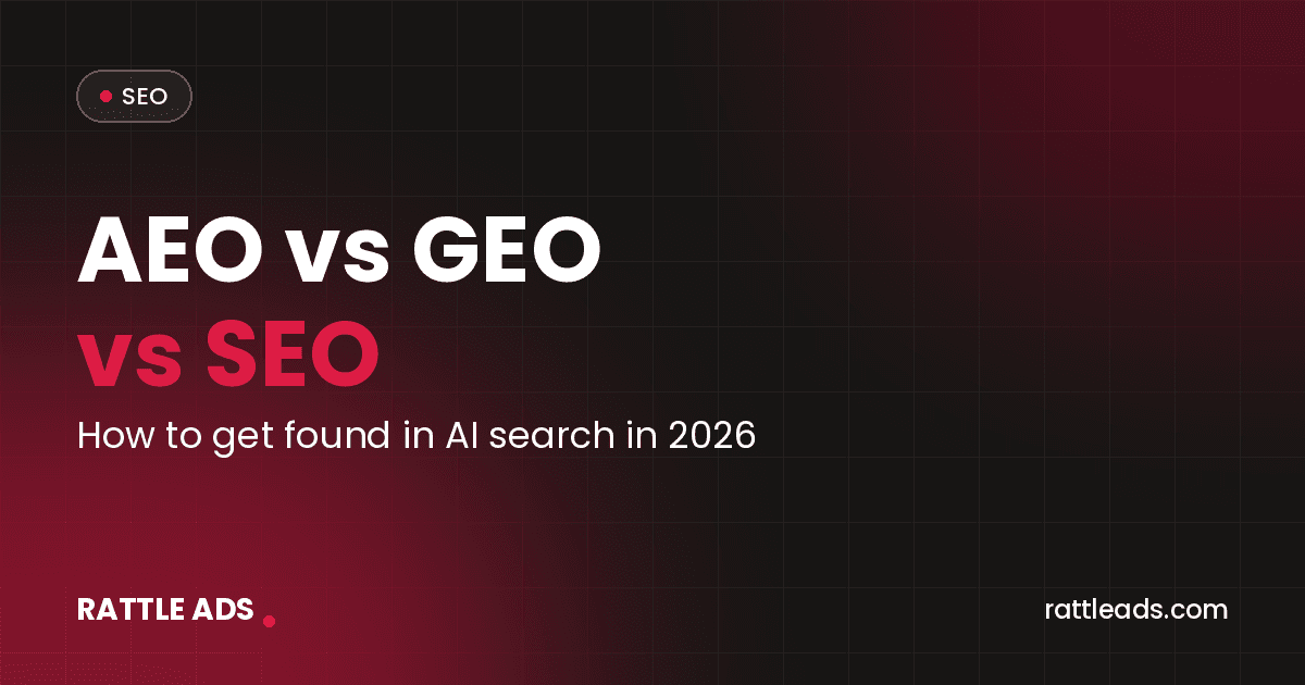 AEO vs GEO vs SEO: How to Get Found in AI Search in 2026